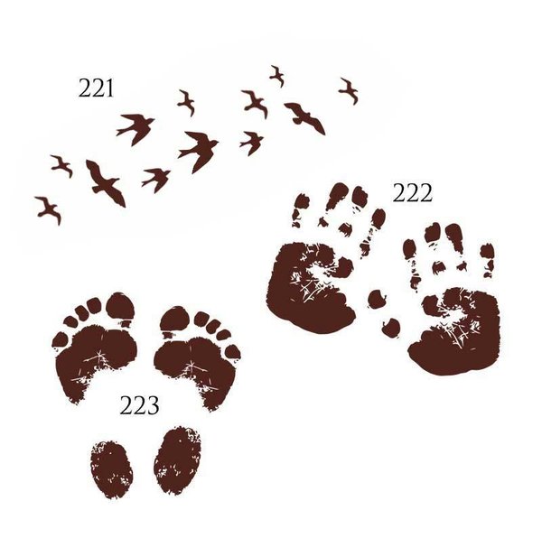 Große Erinnerungskiste personalisiert mit "Baby's Fußabdrücke" / Erinnerungsbox