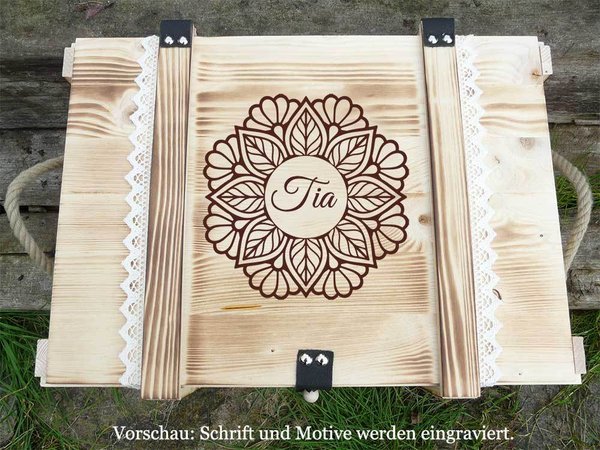 Geschenkebox personalisiert "Mandala" / Erinnerungskiste