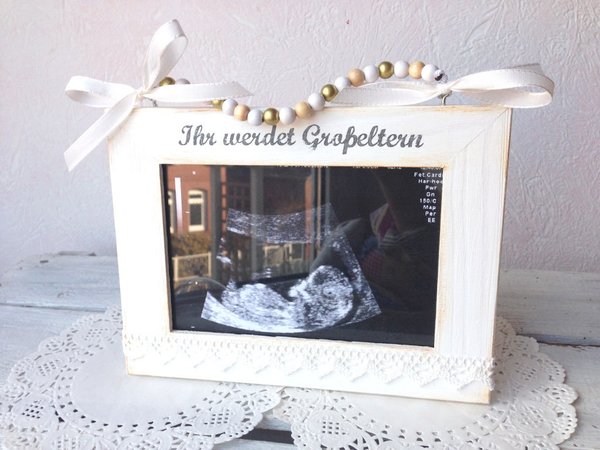 Bilderrahmen personalisiert "Ihr werdet Großeltern" / Schwangerschaftankündigung