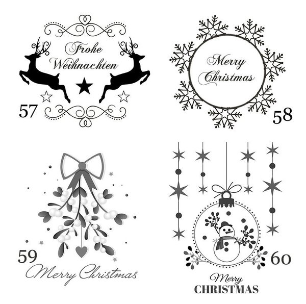 Weihnachtskarte Holz personalisiert mit Wunschtext / Geschenkkarte zu Weihnachten