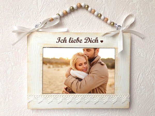 Bilderrahmen personalisiert "Ich liebe Dich" / Fotorahmen